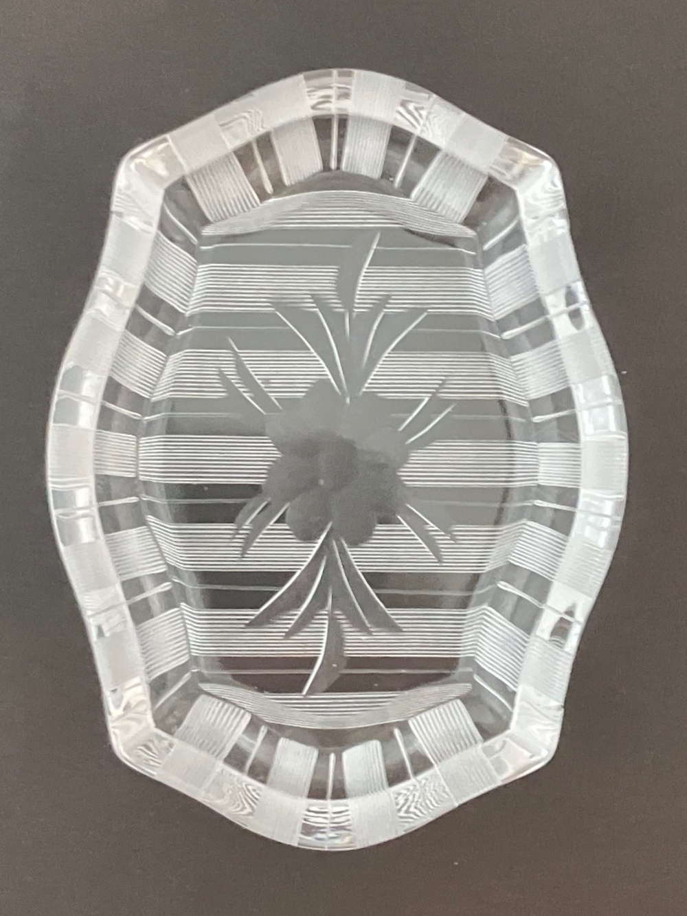Flower Heisey Yeoman Ashtray, Pin, Rings Tray  Oval Trinket Dish